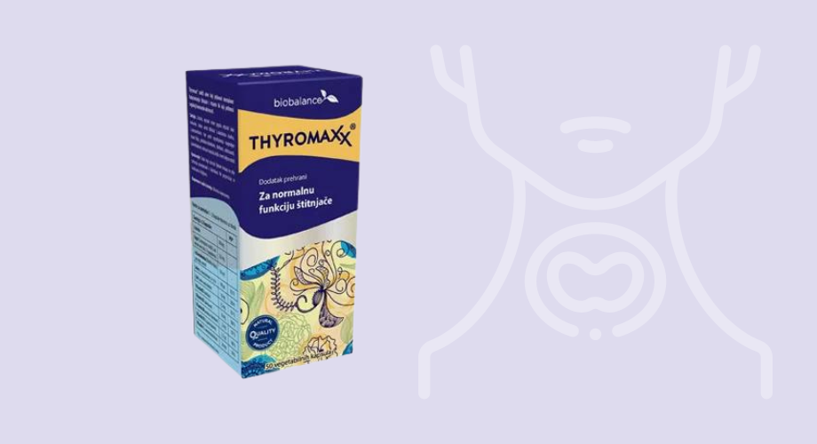 Thyromaxx je kombinacija deset važnih i specifičnih nutrijenata koji, u uravnoteženoj formuli sinergističkog djelovanja, pridonose normalnom funkcioniranju štitnjače i metabolizma.