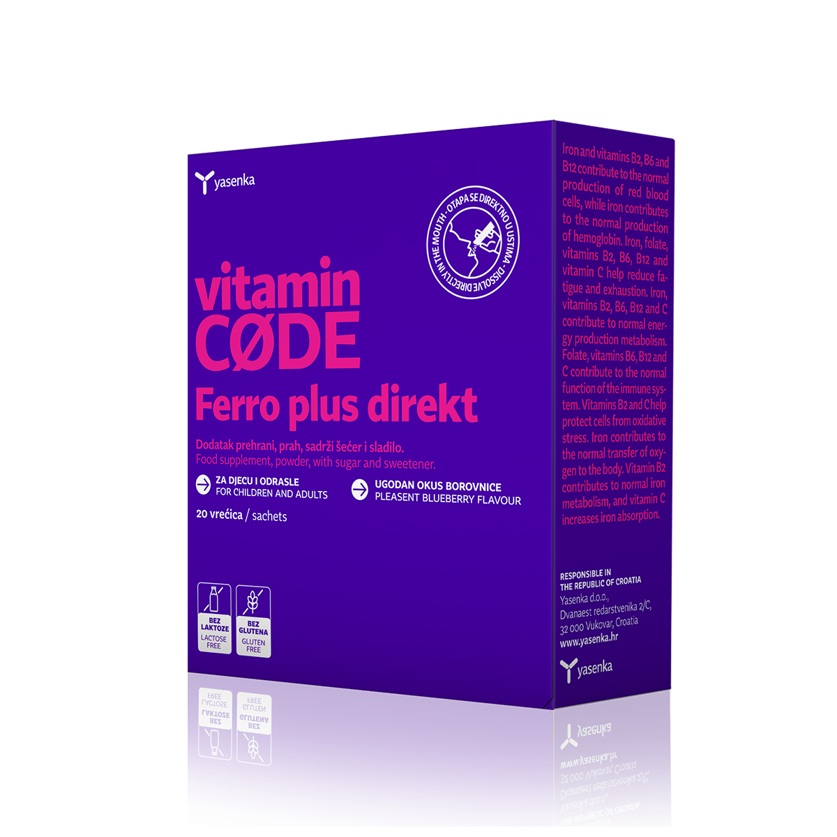 Yasenka Vitamin CODE Ferro Plus Direkt Vrećice Sa željezom | Online ...